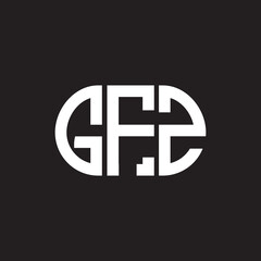 Obraz premium GFZ letter logo design on black background. GFZ creative initials letter logo concept. GFZ letter design.