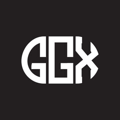 GGX letter logo design on black background. GGX creative initials letter logo concept. GGX letter design.