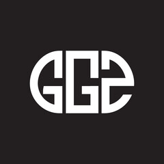 GGZ letter logo design on black background. GGZ creative initials letter logo concept. GGZ letter design.