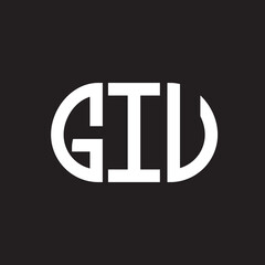 GIU letter logo design on black background. GIU creative initials letter logo concept. GIU letter design.
