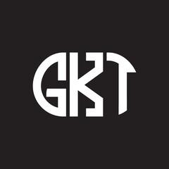 GKT letter logo design on black background. GKT creative initials letter logo concept. GKT letter design.