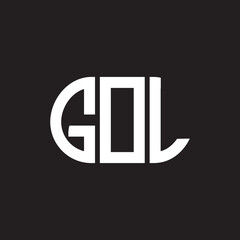 GOL letter logo design on black background. GOL creative initials letter logo concept. GOL letter design. © Faisal