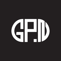 GPN letter logo design on black background. GPN creative initials letter logo concept. GPN letter design.