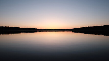 Water surface of the Lake and vegetation during sunset