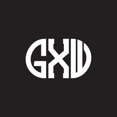 GXW letter logo design on black background. GXW creative initials letter logo concept. GXW letter design.