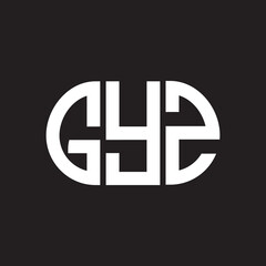 GYZ letter logo design on black background. GYZ creative initials letter logo concept. GYZ letter design.