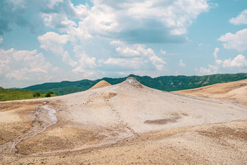 Mud volcanoes. Buzau county, Romania
