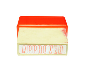 Approved stamp isolated on white background