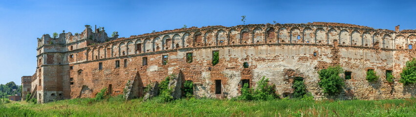 Fototapeta na wymiar Stare Selo Castle in Lviv region of Ukraine