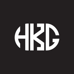 HKG letter logo design on black background. HKG creative initials letter logo concept. HKG letter design.