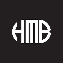 HMB letter logo design on black background. HMB creative initials letter logo concept. HMB letter design.
