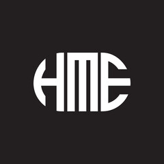 HME letter logo design on black background. HME creative initials letter logo concept. HME letter design.