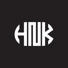 HNK letter logo design on black background. HNK creative initials letter logo concept. HNK letter design.