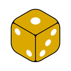 Dice cube icon. casino game sign. Vector illustration