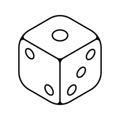 Dice cube icon. casino game sign. Vector illustration