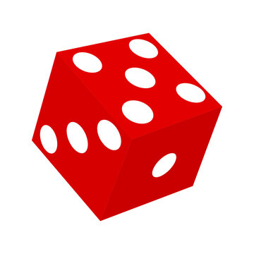 recommend clip art: Dice cube icon. casino game sign. Vector illustration