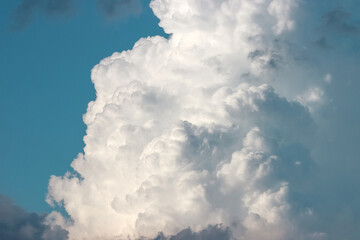 Cumulus clouds in the sky.