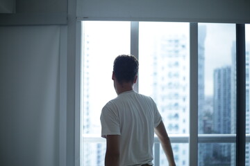 guy in a miami hotel room