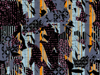 Diagonal ikat stripes. Zigzag pattern . Geometric chevron abstract illustration, wallpaper. Tribal ethnic  texture. Aztec style. Folk embroidery. Indian, Scandinavian, African rug.