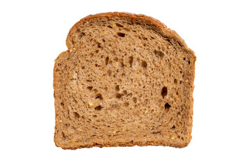 Slice of healthy bread with seeds