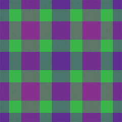 Plaid seamless pattern. Check fabric texture. Vector textile print.