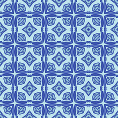 Seamless pattern for traditional arabic and indian pottery tiling, fabric, wall interior, cloth. Decor tile, texture print, mosaic oriental ornament.