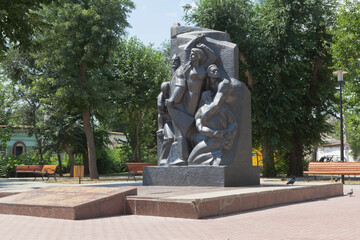 Monument on the mass grave, who died in the struggle for the establishment of Soviet power in the city of Evpatoria in 1918-1919, Crimea