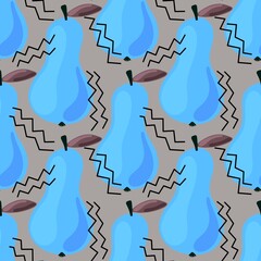 Fruit seamless pears pattern for fabrics and textiles and packaging and gifts and cards and linens and kids 