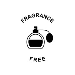 Fagrance free icon in black flat glyph, filled style isolated on white background
