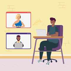 people using online education