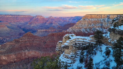 Winter landscape at the Grand canyon 