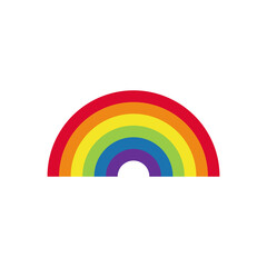 Rainbow colorful on white. LGBTQ community symbol isolated. concept of LGBT people element. Gay parade. gay, lesbian and trans icon vector element