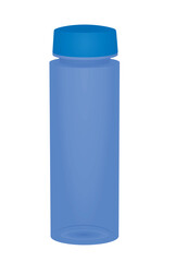 Blue plastic water bottle. vector