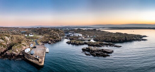 Aerial view of Kincasslagh in County Donegal - Ireland