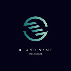 modern monogram logo template design for brand or company and other
