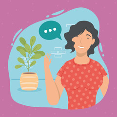 young woman saludating