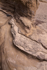 Gran Canaria, textures of the rocks of El Confital beach on the edge of Las Palmas de Gran Canaria