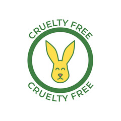 Cruelty free label icon in color icon, isolated on white background 
