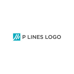 P LINES LOGO DESIGN TEMPLATE