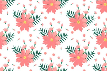 Wallpaper murals Boho style Floral nature seamless pattern. Flower drawing design for fabric native tribal boho tribal turkey African Indian traditional embroidery vector illustrations background.