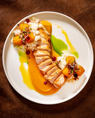 chicken with mango sauce and rice