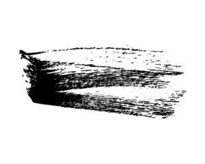 Black brush stroke on transparent background