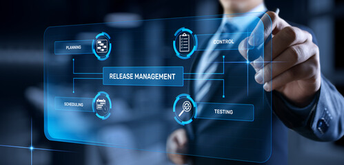 Release management software development and testing concept. © Murrstock