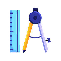 Ruler and Anchor Illustration