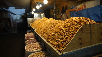 Walnuts at the market