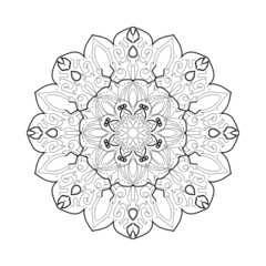 Circular pattern mandala art decoration elements