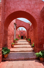 Fototapeta na wymiar Monastery of Santa Catalina de Siena in Arequip, Peru.