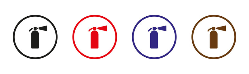 Fire extinguisher. Vector image. - obrazy, fototapety, plakaty