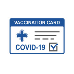 International vaccination certificate against covid-19 with check mark.