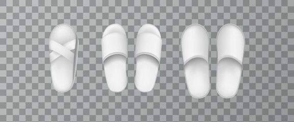 Soft Slippers home and beach shoes vector